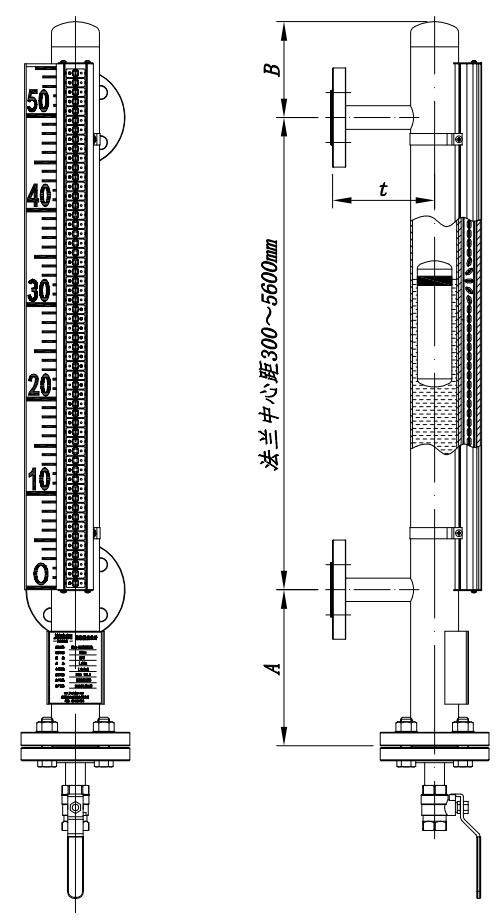 Flap-11S經(jīng)濟(jì)型磁翻板液位計尺寸